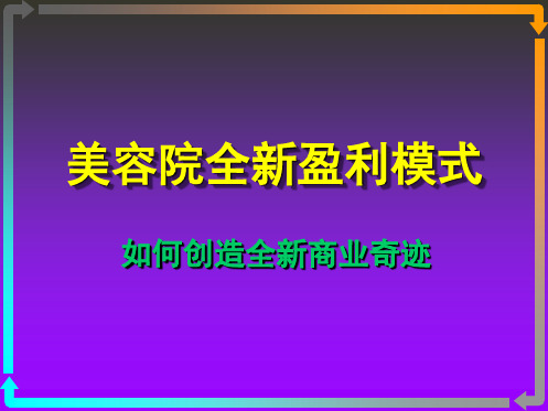 美容院全新盈利模式ppt课件