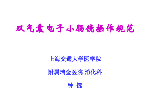 双气囊电子小肠镜操作规范 瑞金医院 钟捷