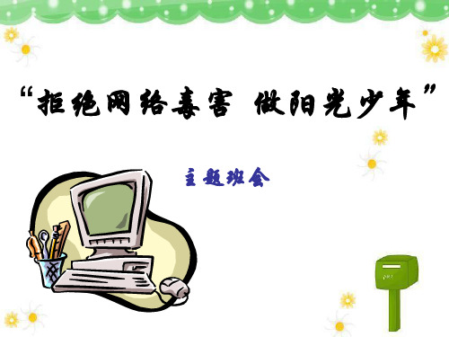 拒绝网络毒害  做阳光少年主题班会