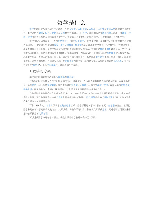 数学是什么