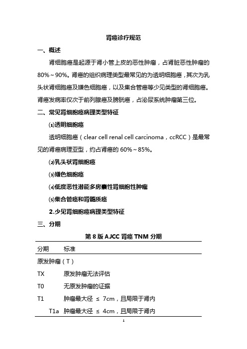 肾癌诊疗规范