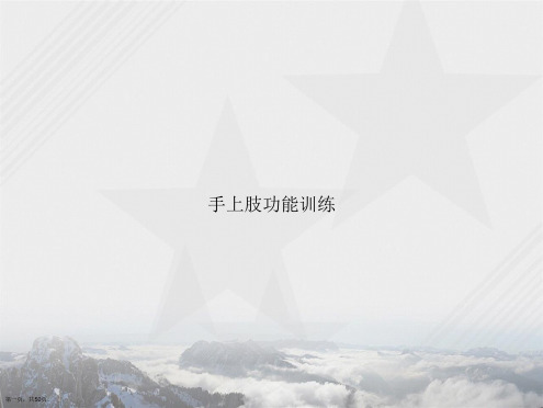 手上肢功能训练讲课文档