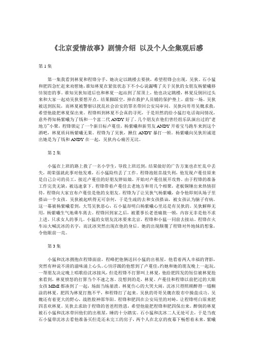 《北京爱情故事》剧情介绍 以及个人全集观后感