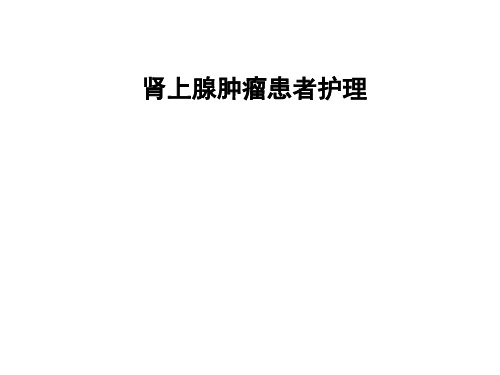 肾上腺肿瘤患者护理ppt