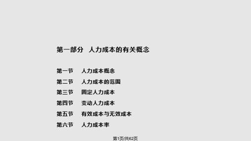 人力资源成本分析PPT课件