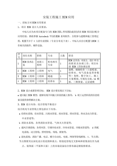 安装工程施工BIM应用