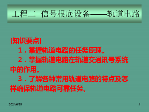 地铁通信与信号-信号基础设备-轨道电路ppt课件