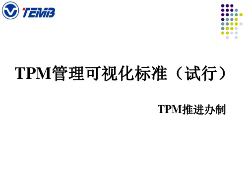 TPM管理可视化标准