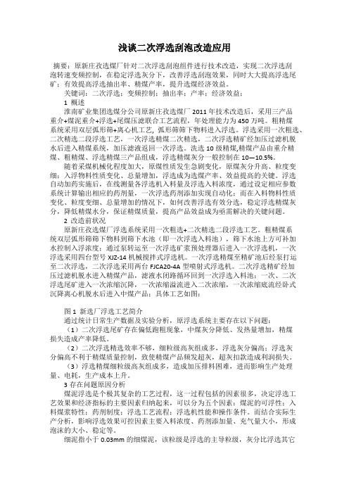 浅谈二次浮选刮泡改造应用