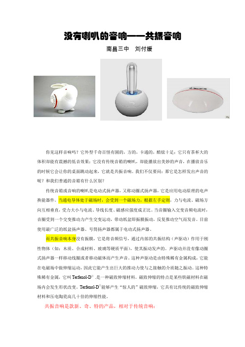没有喇叭的音响——共振音响