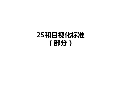 2S和目视化标准