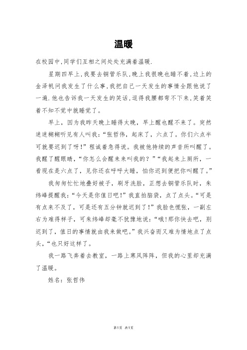 温暖_六年级作文_1