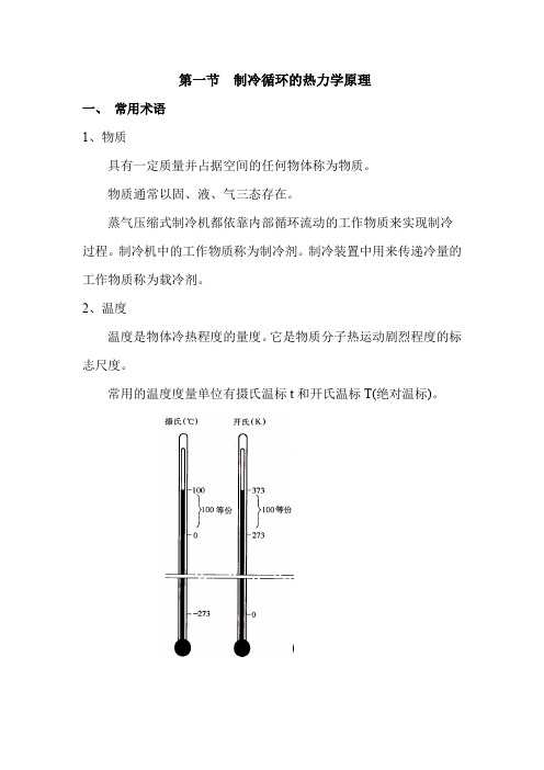 制冷循环的热力学原理资料