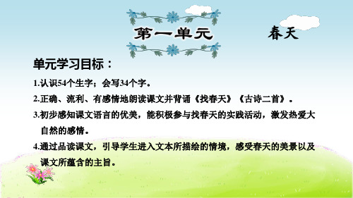 部编版语文二年级下册期中复习课件(1-4单元)