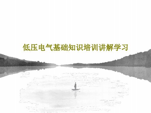 低压电气基础知识培训讲解学习101页PPT
