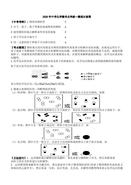 2020年中考化学微考点突破--微观示意图(教师版)