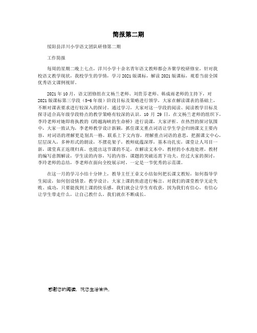 简报第二期