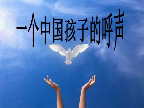(人教新课标)四年级语文下册课件_一个中国孩子的呼声2