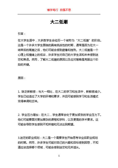 大二低潮_精品文档