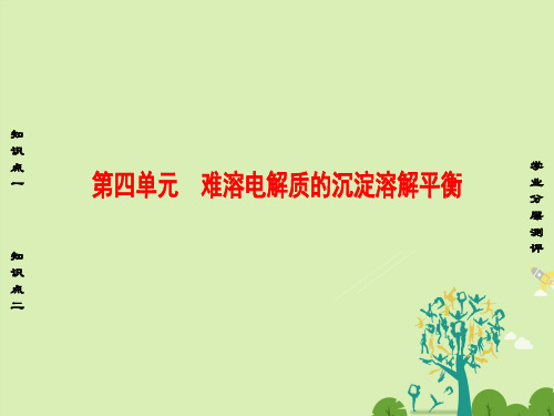 高中化学专题3溶液中的离子反应第4单元沉淀溶解平衡课件苏教版选修4