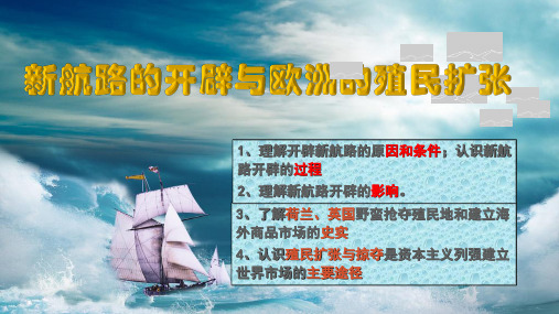 必修二《开辟新航路与早期殖民扩张》课件-2021高考历史一轮复习