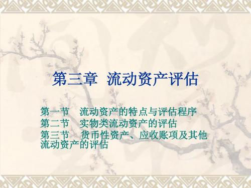 第三章流动资产