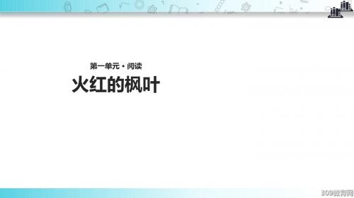 【309教育网优选】小学语文新北师大版二年级上册《火红的枫叶》 (1)教学课件