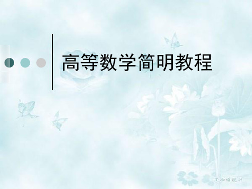 高等数学简明教程