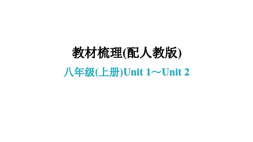 2021年广东中考英语人教版教材梳理 八年级(上册)Unit 1～Unit 2