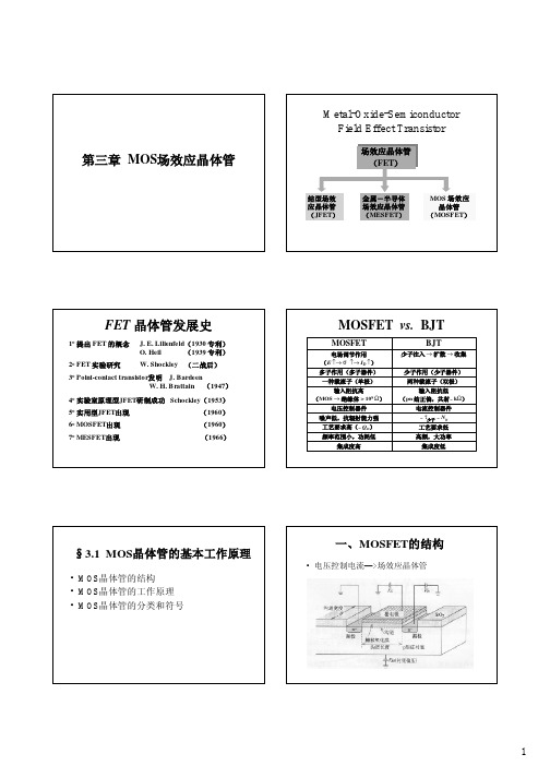 MOS场效应晶体管