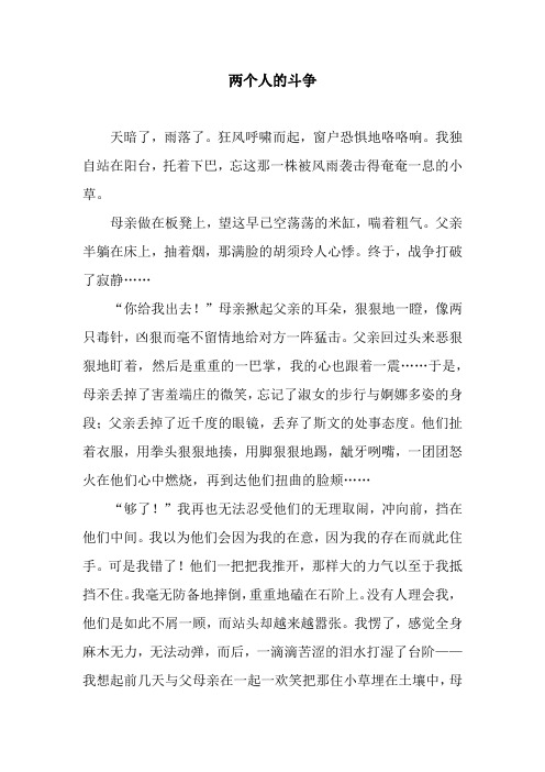 两个人的斗争