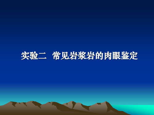 实验二常见岩浆岩鉴定