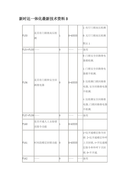 新时达一体化最新技术资料B