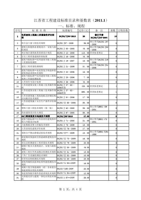 省标发货基数表(201111)