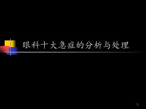 眼科十大急症 ppt课件