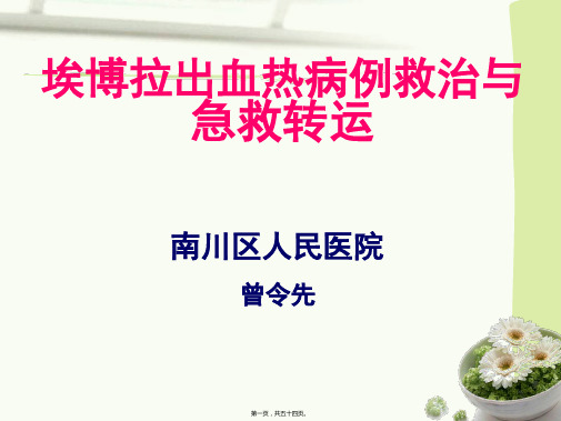 埃博拉出血热病例救治与急救转运