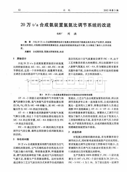 20万t／a合成氨装置氢氮比调节系统的改进