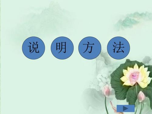 级小学语文中常用的说明方法PPT课件