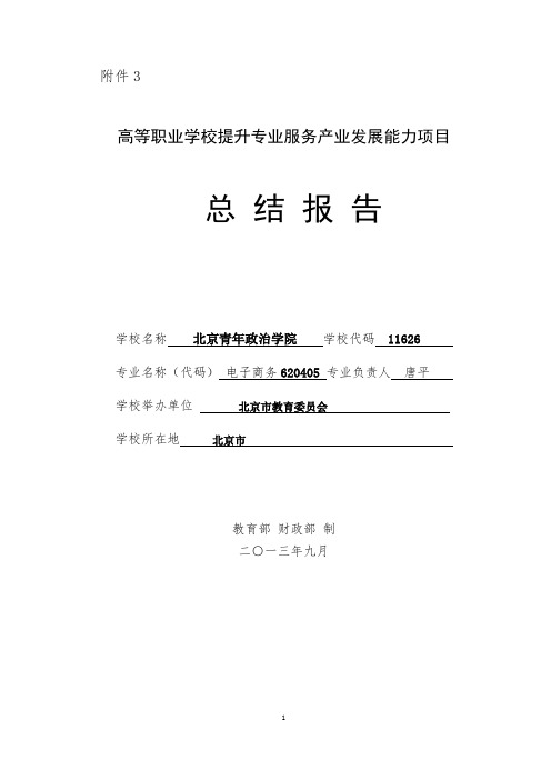 电子商务专业建设总结报告