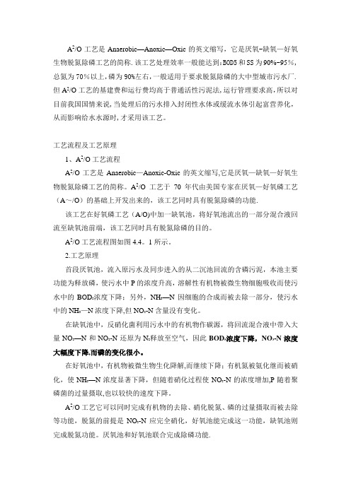 A2O工艺流程及工艺原理