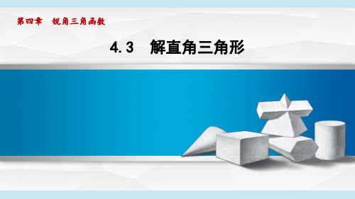 湘教版九年级数学  4.3 解直角三角形(学习、上课课件)
