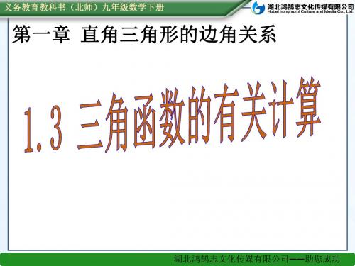 (课件)1.3三角函数的有关计算