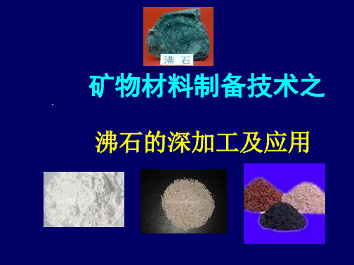 学习_沸石深加工