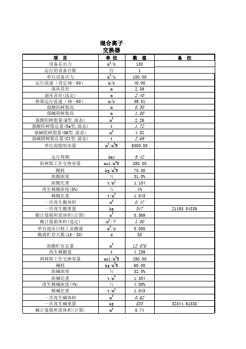 水处理计算试用版