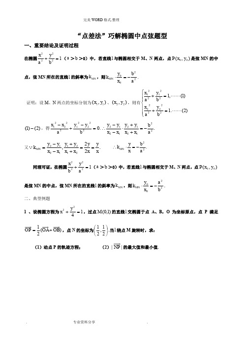 点差法整理版