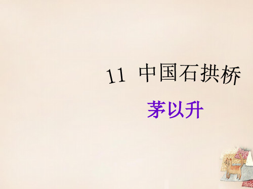 八年级语文上册第三单元11中国石拱桥教学课件新人教版