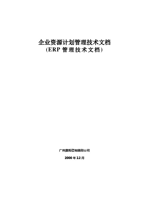 ERP管理技术文档(doc 58页)