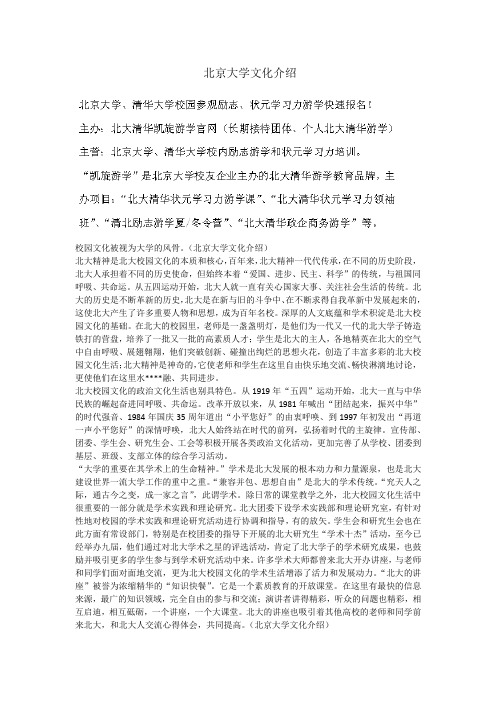 北京大学文化介绍