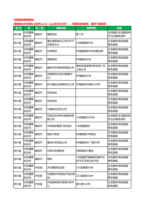 2020新版四川省甘孜藏族自治州货运工商企业公司商家名录名单黄页联系方式电话大全49家