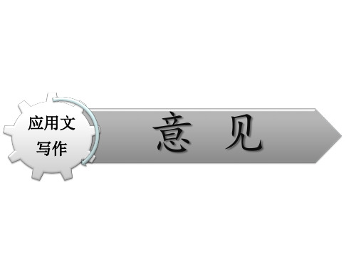 应用文写作 意见